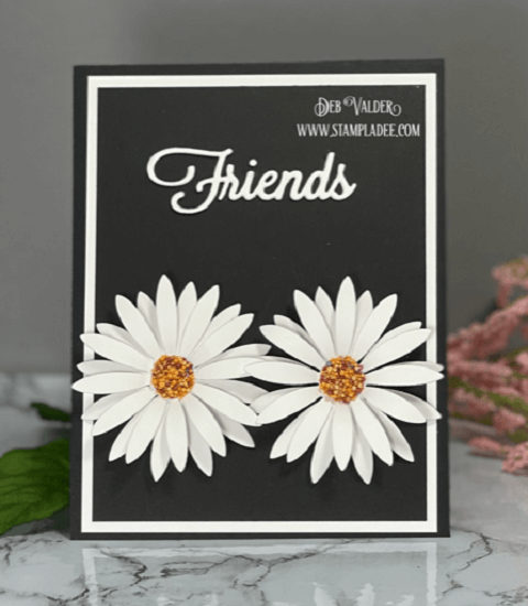 Clean & Simple, Black & White, Elegant - this card has it all. All products can be found in our Teaspoon of Fun Shoppe.