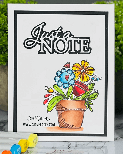 Crazy Cute Flower Pot Card. All products can be found in our Teaspoon of Fun Shoppe.