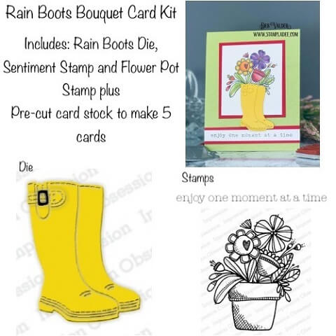 Where flowers bloom. Rain Boots Bouquet Kit can be found in our Teaspoon of Fun Shoppe.