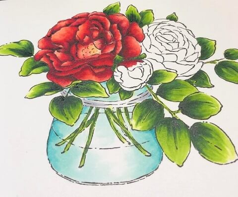 A jar of beauty is a card I watercolored. All products can be found in our Teaspoon of Fun Shoppe.