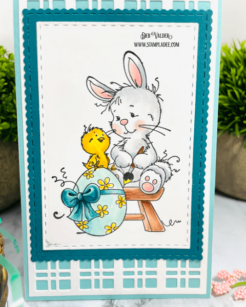 Easter Bunny Trellis Card. All products used can be found in our Teaspoon of Fun Shoppe.