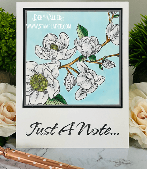 Clean and Simple Cards can be very elegant. All products can be found in our Teaspoon of Fun Shoppe.