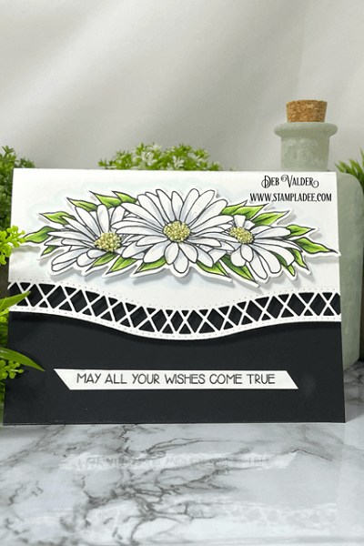 Black and White Daisy Edger Die. All products can be found in our Teaspoon of Fun Shoppe www.TeaspoonOfFun.com/SHOP