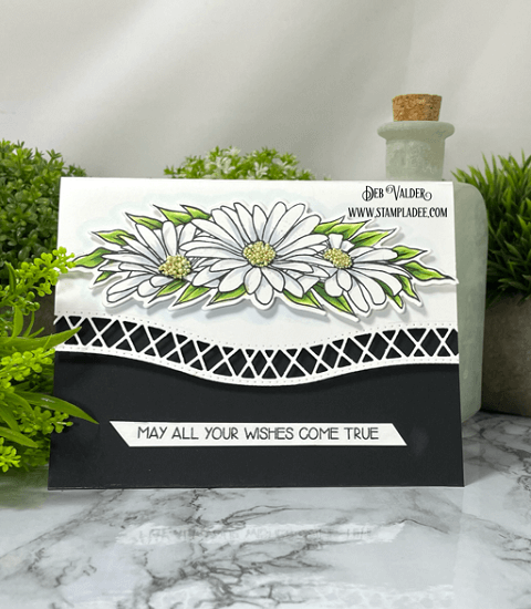 Black and White Daisy Edger Die. All products can be found in our Teaspoon of Fun Shoppe www.TeaspoonOfFun.com/SHOP