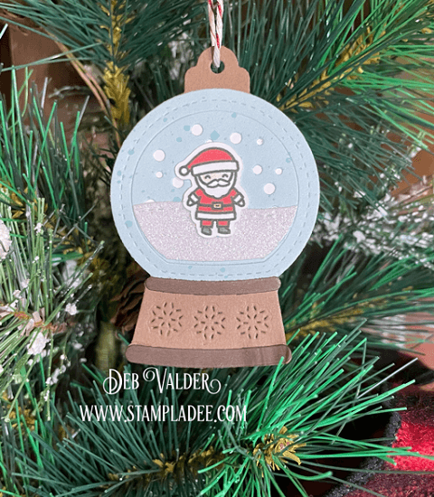 Snow Globe Gift Tag. All the products for this project can be found in our Teaspoon Of Fun Shop at www.TeaspoonOfFun.com/SHOP