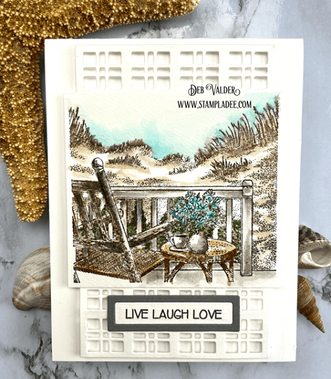 High Tide Beach Watercolor card. All products can be found in our Teaspoon of Fun Shop at www.TeaspoonOfFun.com/SHOP