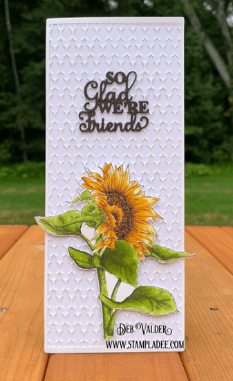 The Copic Sunflower is so pretty. All products can be found in our Teaspoon of Fun shop at www.TeaspoonOfFun.com/SHOP