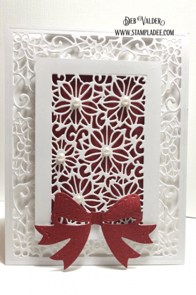 Mini Poinsettia Elegance for Christmas. All products can be found in our Teaspoon of Fun Shop at www.TeaspoonOfFun.com/SHOP