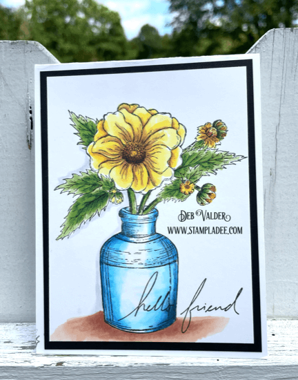 Sketched Vintage Bloom card. All products can be found in our Teaspoon of Fun shop at www.TeaspoonOfFun.com/SHOP