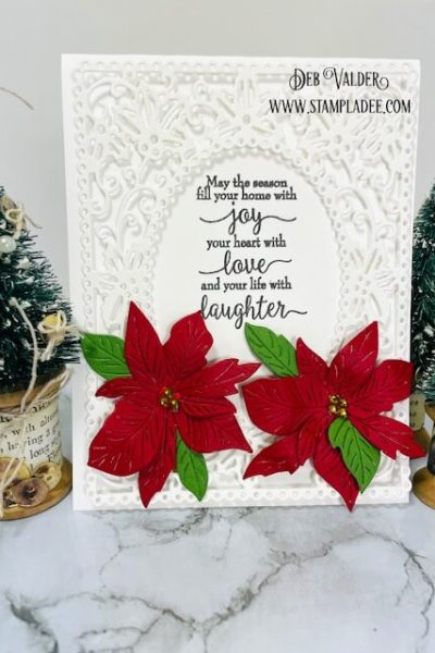 Holly Frame with a Holly Poinsettia. All products can be found in our Teaspoon of Fun Shop at www.TeaspoonOfFun.com/SHOP