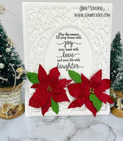 Holly Frame with a Holly Poinsettia. All products can be found in our Teaspoon of Fun Shop at www.TeaspoonOfFun.com/SHOP