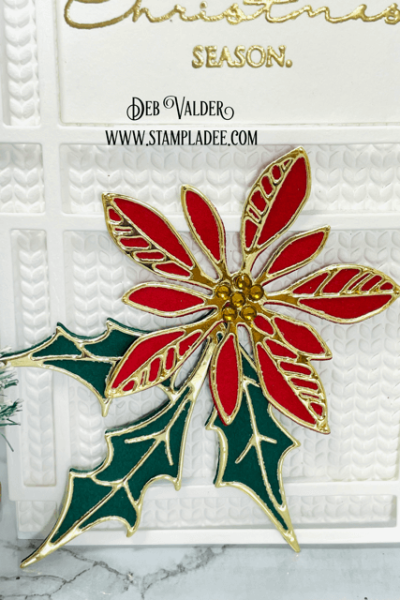 A Warm Elegant Poinsettia. All products can be found in our Teaspoon of Fun Shop at www.TeaspoonOfFun.com/SHOP