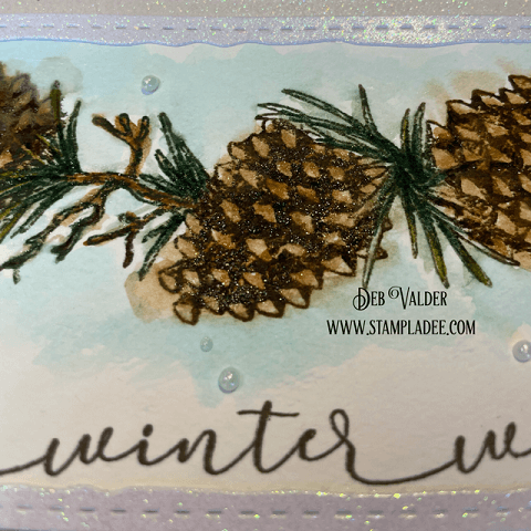 Soft Pinecone Garland Card. All products can be found in our Teaspoon of Fun Shop at www.TeaspoonOfFun.com/SHOP