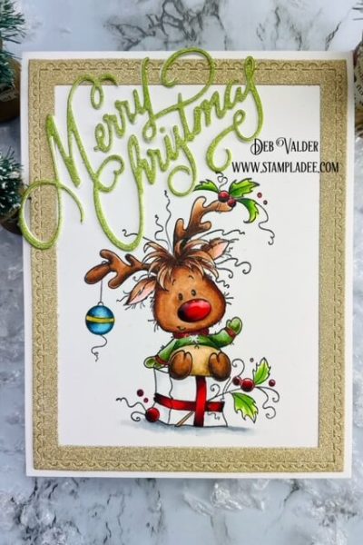 Rudolph is Ready for Christmas. All products can be found in our Teaspoon of Fun Shop at www.TeaspoonOfFun.com/SHOP