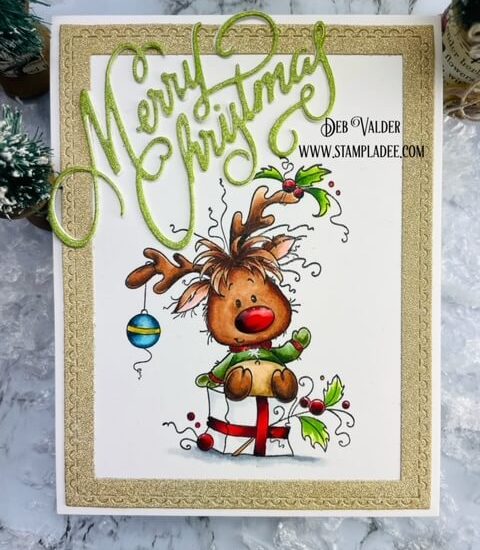 Rudolph is Ready for Christmas. All products can be found in our Teaspoon of Fun Shop at www.TeaspoonOfFun.com/SHOP