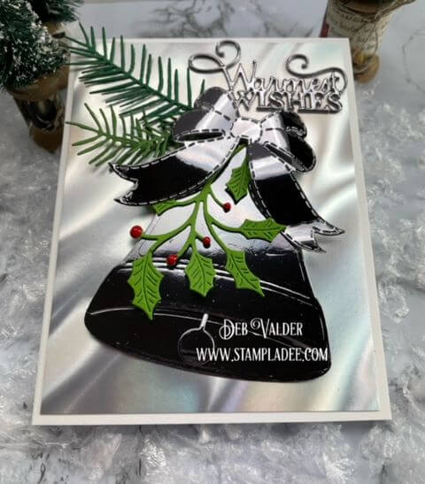 Silver Bells Card. All products can be found in our Teaspoon of Fun shop at www.TeaspoonOfFun.com/SHOP