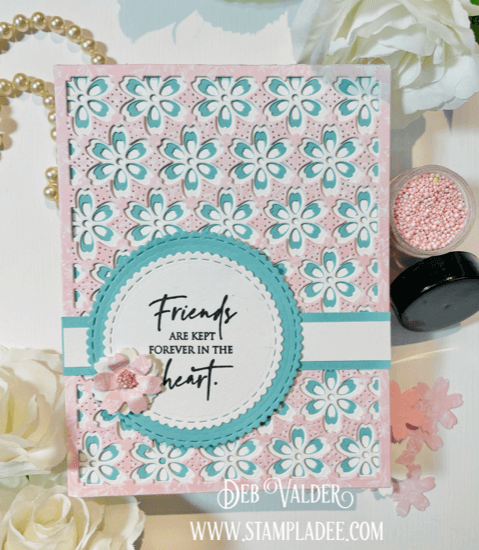 Flora Plate Kaleidoscope Card. All products can be found in our Teaspoon Of Fun Shop at www.TeaspoonOfFun.com/SHOP.