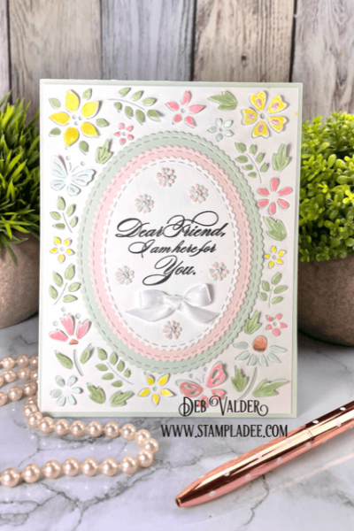 Floral Border for Springtime. All products can be purchased in our Teaspoon Of Fun Paper Crafting Shop at www.TeaspoonOfFun.com/SHOP