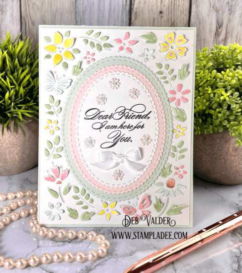 Floral Border for Springtime. All products can be purchased in our Teaspoon Of Fun Paper Crafting Shop at www.TeaspoonOfFun.com/SHOP