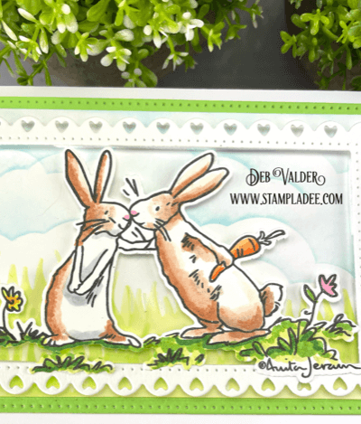 Feature Friday Slimline Bunnies. All products can be found in our Teaspoon Of Fun Shop at www.TeaspoonOfFun.com/SHOP