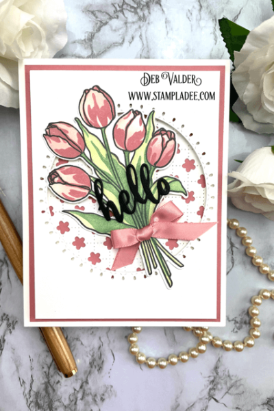 Sneak Peek Tulip Bouquet. All products can be found in our Teaspoon of Fun Shop at www.TeaspoonOfFun.com/SHOP