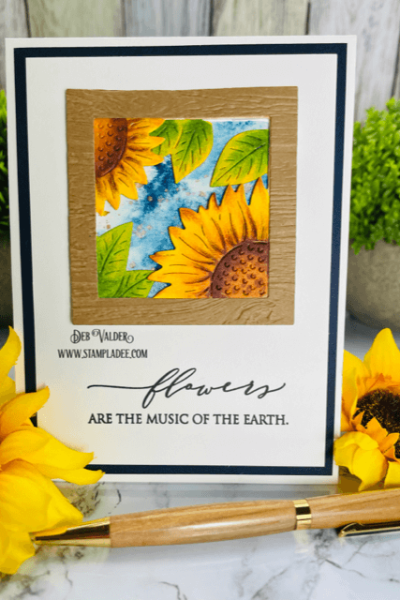 Looking Glass Sunflower Card. All products can be found in our Teaspoon of Fun Shop at www.TeaspoonOfFun.com/SHOP