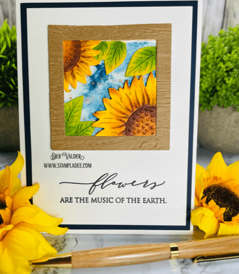 Looking Glass Sunflower Card. All products can be found in our Teaspoon of Fun Shop at www.TeaspoonOfFun.com/SHOP