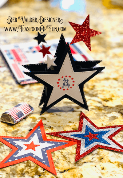 Red White and Blue Gifts. All products can be found in our Teaspoon of Fun Papercrafting shop at www.TeaspoonOfFun.com/SHOP