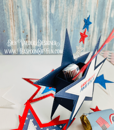 Red White and Blue Gifts. All products can be found in our Teaspoon of Fun Papercrafting shop at www.TeaspoonOfFun.com/SHOP