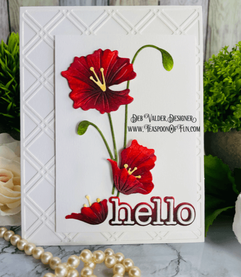 Graceful Poppy Stems. All products can be found in our Teaspoon of Fun Papercrafting Shop at www.TeaspoonOfFun.com/SHOP