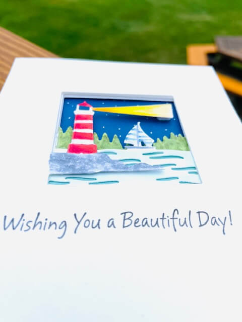 Summer Looking Glass Lighthouse. All products can be found in our Teaspoon Of Fun Papercrafting Shop at www.TeaspoonOfFun.com/SHOP