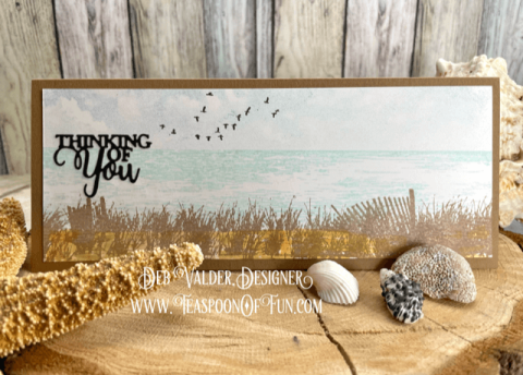 Water & Sea Oats Beach Week. All products can be found in our Teaspoon of Fun Papercrafting Shop at www.TeaspoonOfFun.com/SHOP