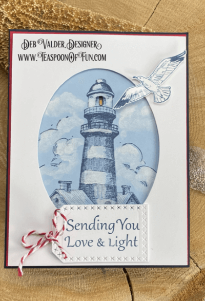 Beacon of Light Card Kit. All products can be found in our Teaspoon of Fun Papercrafting Shop at www.TeaspoonOfFun.com/SHOP