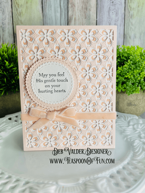 Kaleidoscope Gentle Touch Card. All products can be found in our Teaspoon of Fun PaperCrafting Shop at www.TeaspoonOfFun.com/SHOP