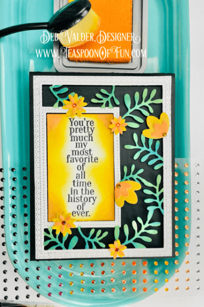 Sidekick Frame and Stencil. All products can be found in our Teaspoon Of Fun PaperCrafting Shop at www.TeaspoonOfFun.com/SHOP