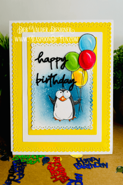 A New Penguin in Town. All products can be found in our Teaspoon of Fun Paper Crafting Shop at www.TeaspoonOfFun.com/SHOP