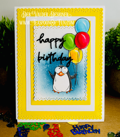 A New Penguin in Town. All products can be found in our Teaspoon of Fun Paper Crafting Shop at www.TeaspoonOfFun.com/SHOP