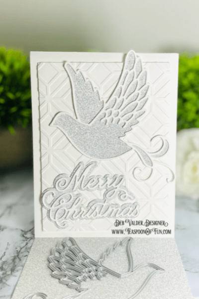 Holiday Adornment Dove. All products can be found in our Teaspoon of Fun Paper Crafting Shop at www.TeaspoonOfFun.com/SHOP