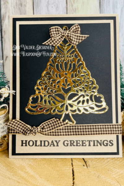 Floral Holiday Fancy Tree. All products can be found in our Teaspoon of Fun Paper Crafting Shop at www.TeaspoonOfFun.com/SHOP