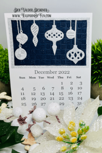 December Calendar Template. All products can be purchased in our Teaspoon Of Fun Paper Crafting Shop at www.TeaspoonOfFun.com/SHOP