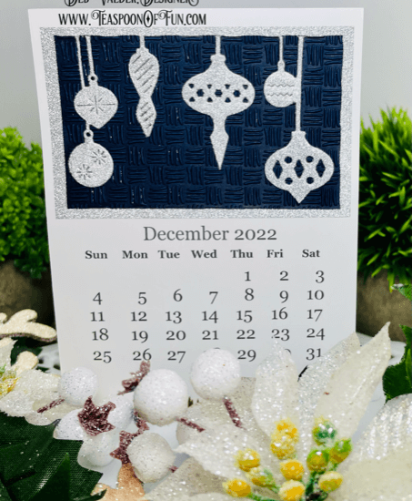 December Calendar Template. All products can be purchased in our Teaspoon Of Fun Paper Crafting Shop at www.TeaspoonOfFun.com/SHOP