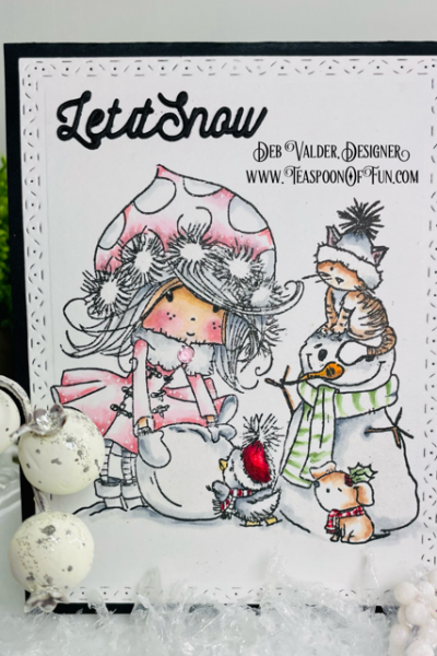 Let's Make a Snowman. All products can be purchased from our Teaspoon Of Fun Paper Crafting Shop at www.TeaspoonOfFun.com/SHOP