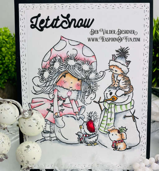 Let's Make a Snowman. All products can be purchased from our Teaspoon Of Fun Paper Crafting Shop at www.TeaspoonOfFun.com/SHOP