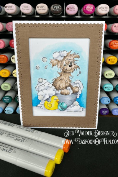 Clean and Simple Puppy gift giving. All products can be purchased in our Teaspoon of Fun Paper Crafting Shop at www.TeaspoonOfFun.com/SHOP