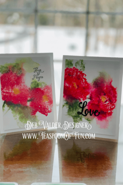 Petal Poetry Watercolor Wash Technique. All products can be purchased in our Teaspoon Of Fun Paper Crafting Shop at www.TeaspoonOfFun.com/SHOP