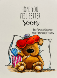 Stuffy Stuffie Feeling Better. All products can be purchased in our Teaspoon Of Fun Paper Crafting Shop at www.TeaspoonOfFun.com/SHOP