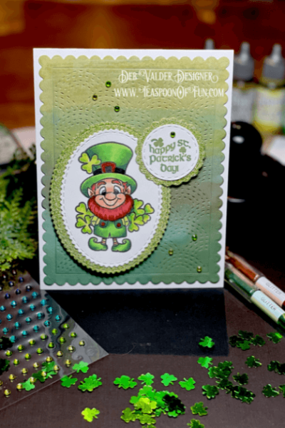 Gnome-One As Lucky As Leprechauns. All products can be purchased in our Teaspoon of Fun Paper Crafting Shop at www.TeaspoonOfFun.com/SHOP