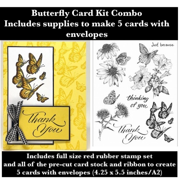 Butterfly Card Kit Combo. All products can be purchased in our Teaspoon Of Fun Paper Crafting Shop at www.TeaspoonOfFun.com/SHOP
