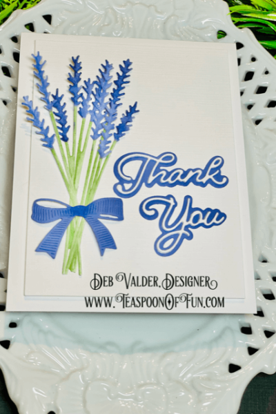 A Simple Lavender Bouquet. All products can be found in our Teaspoon Of Fun Paper Crafting Shop at www.TeaspoonOfFun.com/SHOP