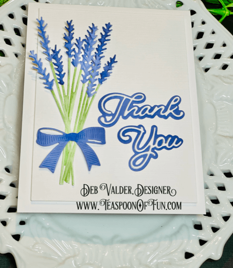 A Simple Lavender Bouquet. All products can be found in our Teaspoon Of Fun Paper Crafting Shop at www.TeaspoonOfFun.com/SHOP